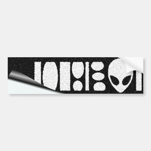 aLiEn BARCODE! Bumper Sticker (Front)