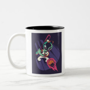 Alien Baseball Two-Tone Coffee Mug