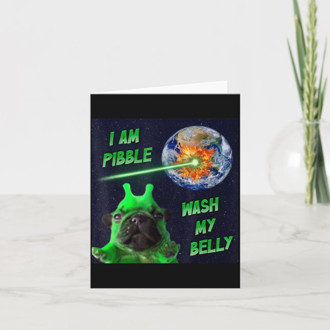 Alien Bble Funny Brainrot Dog Meme Space I Am Bble Card (Front)