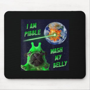 Alien Bble Funny Brainrot Dog Meme Space I Am Bble Mouse Mat