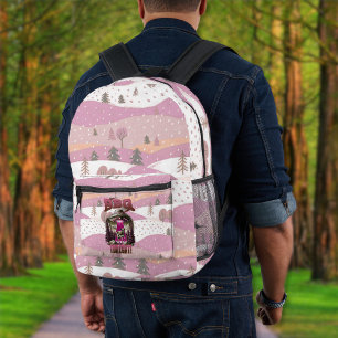 Alien BBQ Cow Abduction Joke Printed Backpack