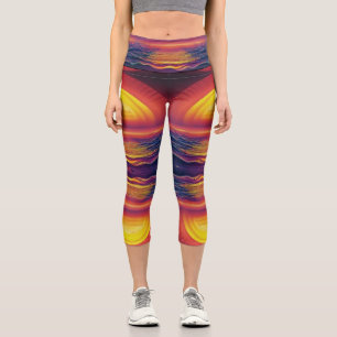 Alien Beach at Sunset Capri Leggings