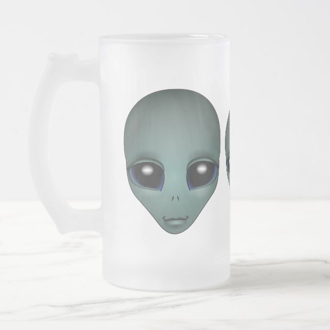 Alien Beer Mug Extraterrestrial Cup Alien Glass (Left)