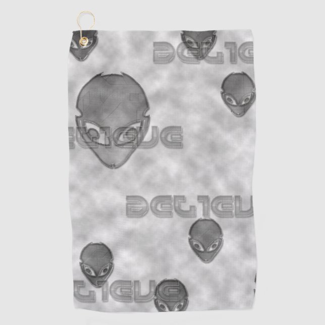 Alien Believe Golf Towel (Front)