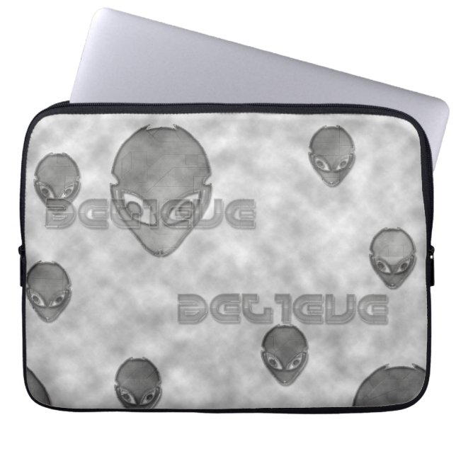 Alien Believe Laptop Sleeve (Front)