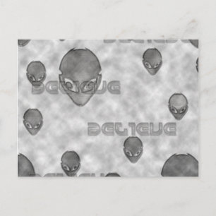 Alien Believe Postcard