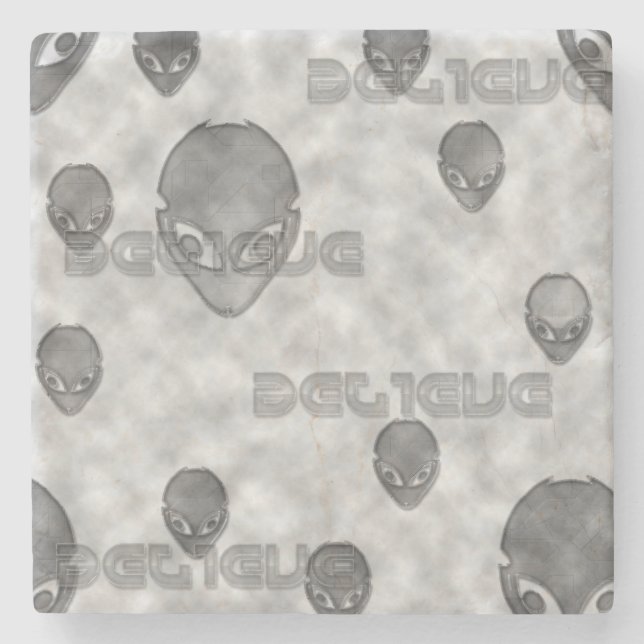 Alien Believe Stone Coaster (Front)