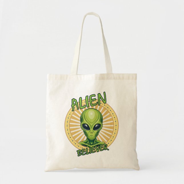Alien Believer Tote Bag (Front)