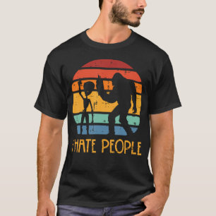 Alien Bigfoot I Hate People Retro Sasquatch Men Wo T-Shirt