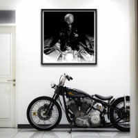 Alien Biker (Black & White Version)
