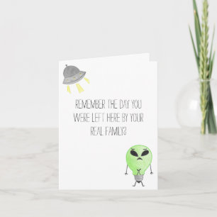 Alien Birthday Card