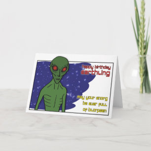 Alien Birthday Card