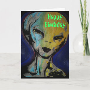 'Alien' Birthday Card
