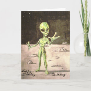 Alien Birthday card