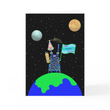 Alien Birthday card 1 with verse by Jo Images