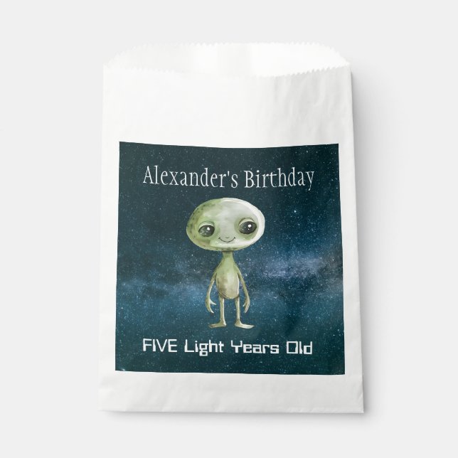 Alien Birthday Party Favour Bags (Front)