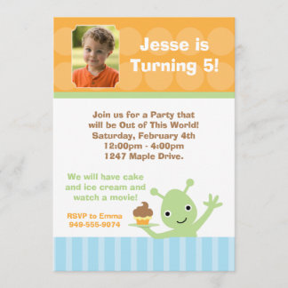 Alien Birthday Party Invitation