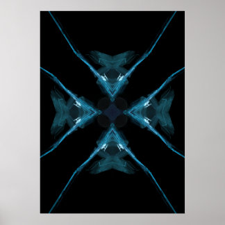 Alien Blue Fish Poster