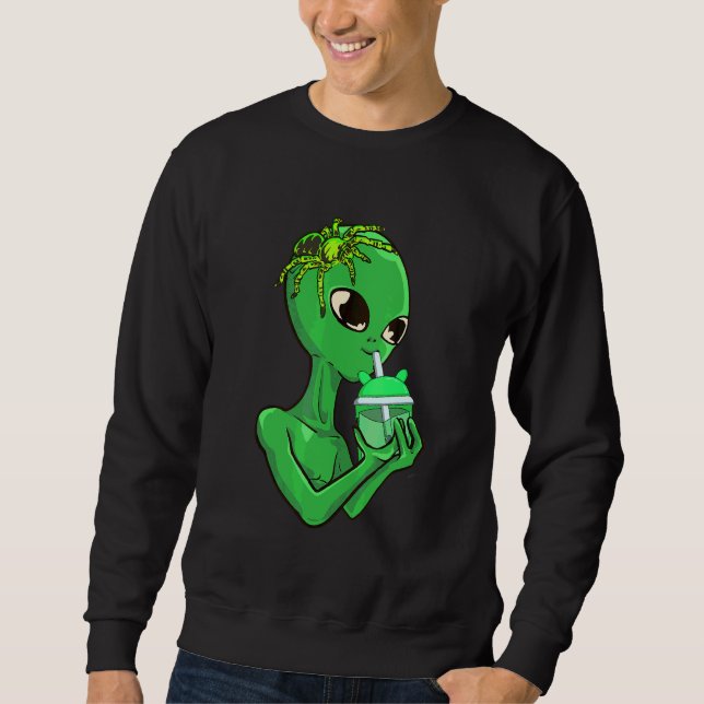Alien Boba tea spider Sweatshirt (Front)