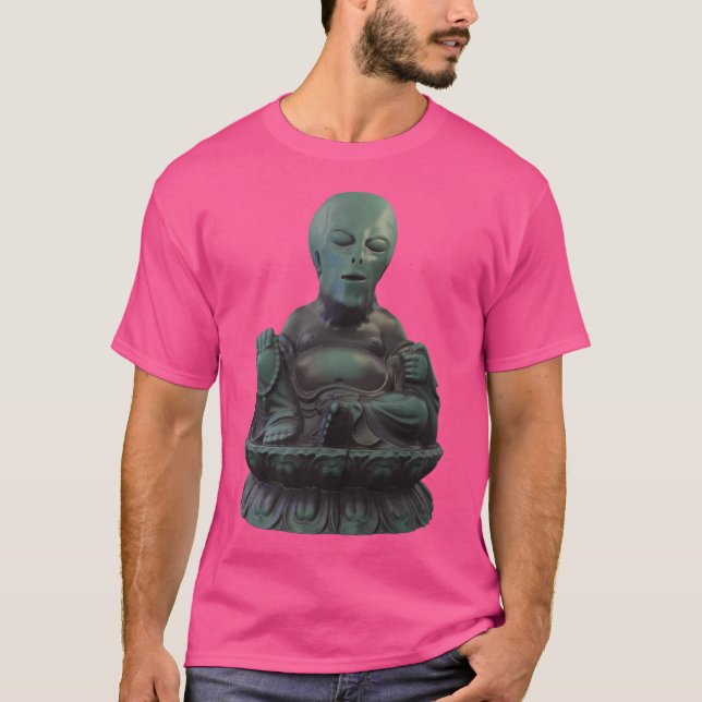 Alien Buddha Ufo T-Shirt (Front)