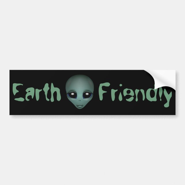 Alien Bumper Sticker Friendly Alien Bumper Sticker (Front)