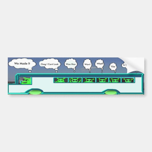 Alien Bus Bumper Sticker (Front)