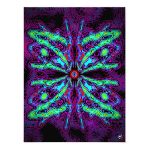 Alien butterfly b (colourful pattern) v2 photo print