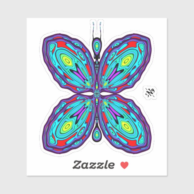 Alien butterfly (colourful pattern) v1 (Sheet)