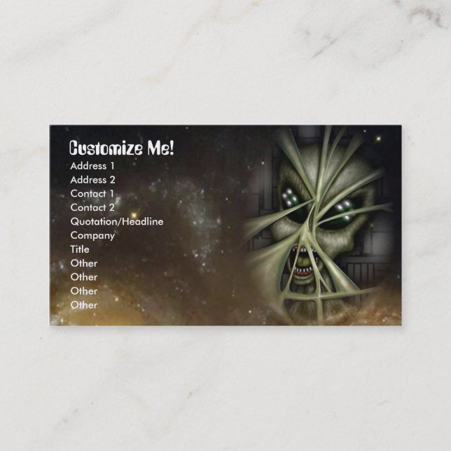 Alien Captive Business Card (Front)