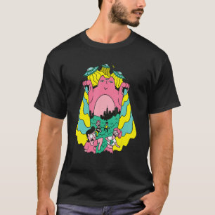Alien Cat Abducting People  Ufo T-Shirt