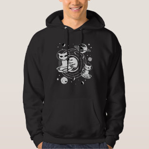 Alien Cat Cats Ufo Space Kitten Pets Funny Gift Hoodie