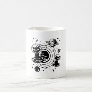 Alien Cat Cats Ufo Space Kitten Pets Gift Idea Coffee Mug