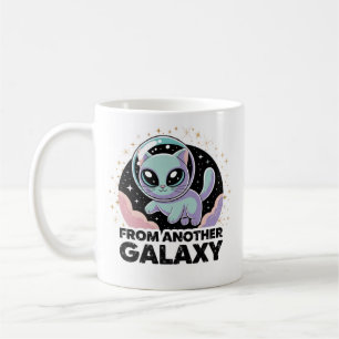Alien Cat Cosmic Design Space Kitty Sci-Fi Artwork Coffee Mug