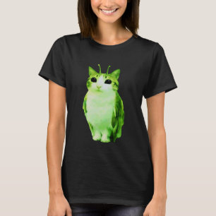 Alien Cat Owl Funny Space Cosmic Kitty Meme Cats L T-Shirt