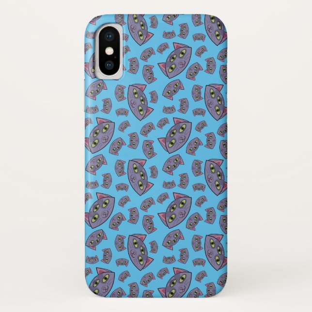 Alien Cat Pattern Case-Mate iPhone Case (Back)