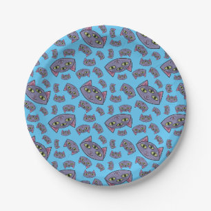 Alien Cat Pattern Paper Plate