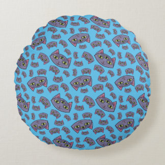 Alien Cat Pattern Round Cushion