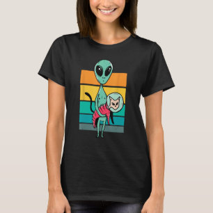 Alien Cat Science Fiction Feline Cute Cat Toy T-Shirt