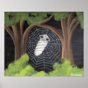 Alien Caught in a Spiders Web Poster