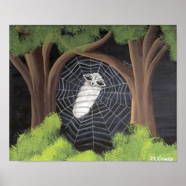 Alien Caught in a Spiders Web Poster (Front)