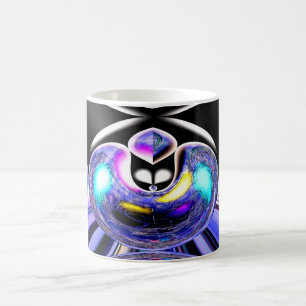 Alien celestial cat art coffee mug
