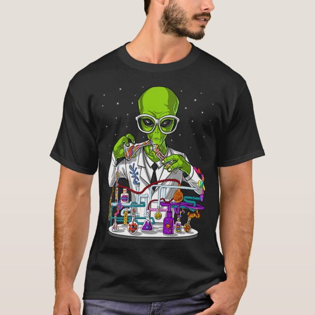 Alien Chemistry Teacher T-Shirt (Front)