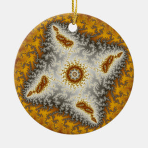 Alien Christmas Fractal Ceramic Tree Decoration