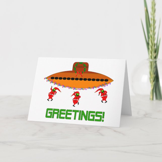 Alien Christmas Holiday Card (Front)