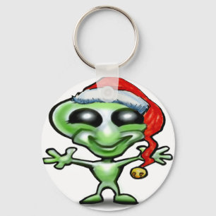 Alien Christmas Key Ring