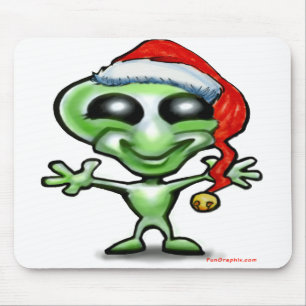 Alien Christmas Mouse Mat