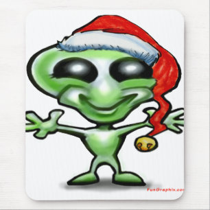 Alien Christmas Mouse Mat