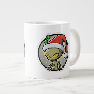 Alien Christmas Sticker Art Jumbo Mug