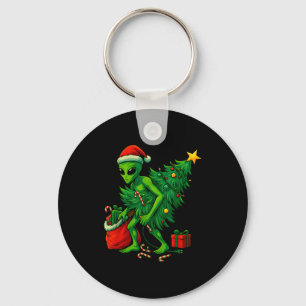 Alien Christmas Tree Lights Xmas Boys Men  Key Ring