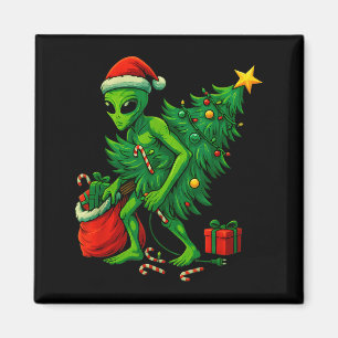 Alien Christmas Tree Lights Xmas Boys Men  Magnet